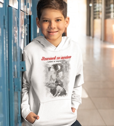 Bluza z kapturem dziecięca SZACUNEK ZA MĘSTWO